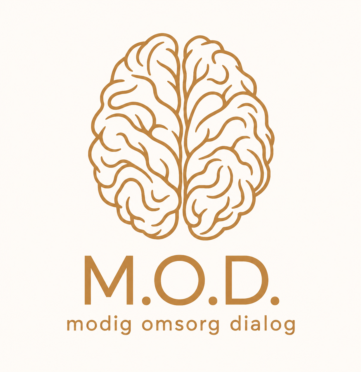 Original gold M.O.D. brain logo in PNG format